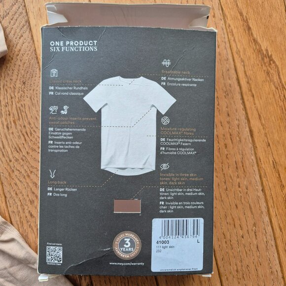 mey myfunctional The undershirt Crew-Neck Series Dry Cotton Functional Large - Picture 5 of 13